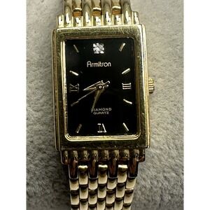 Armitron Diamond 25/5690 New Battery Ladies Tank Watch 16MM‎ 6.5" K14